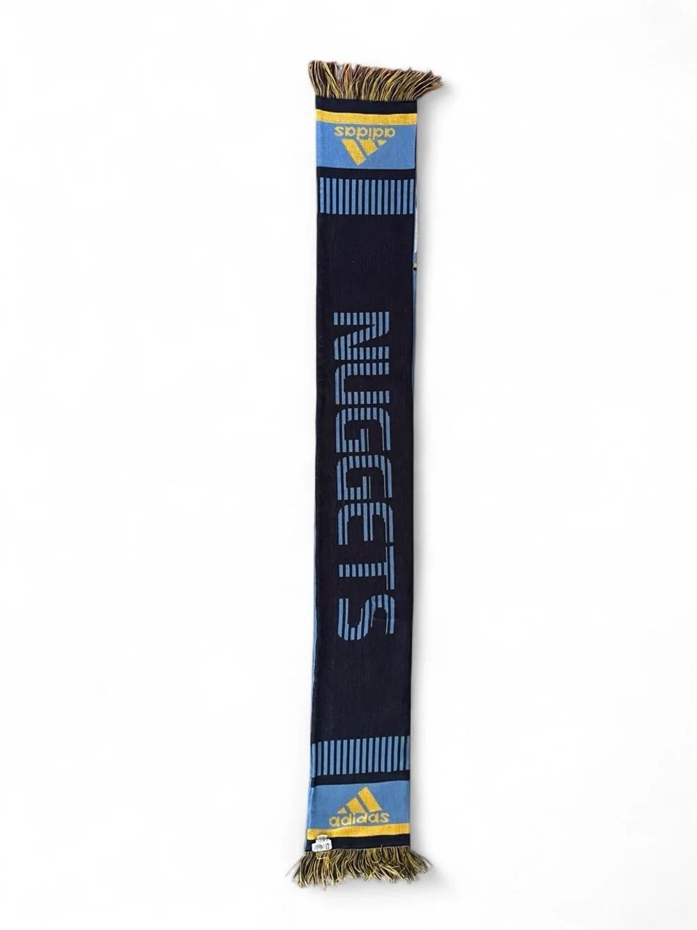 Vintage 2012 Adidas Denver Nuggets Blue & Yellow NBA Scarf Basketball Fan Gear